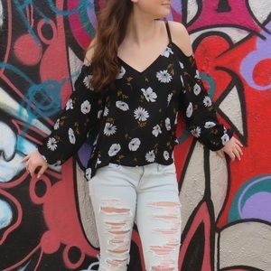 Off the Shoulder Long Sleeve Top